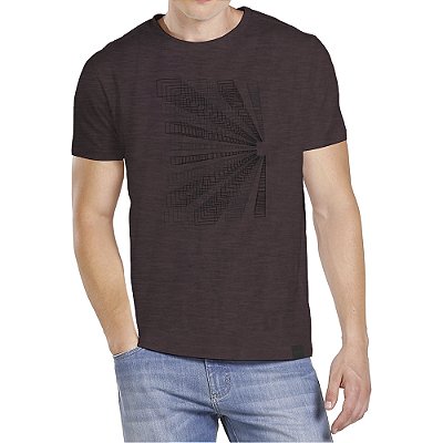 Camiseta Aramis Tridimensional Bordo Masculino