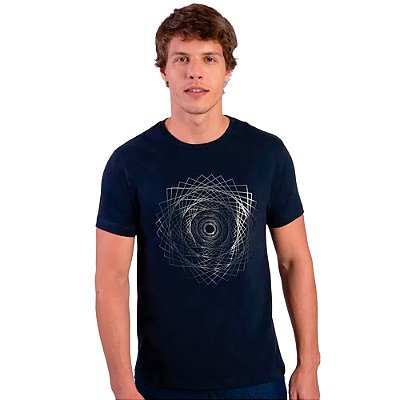 Camiseta Aramis Mandala Foil Marinho Masculino
