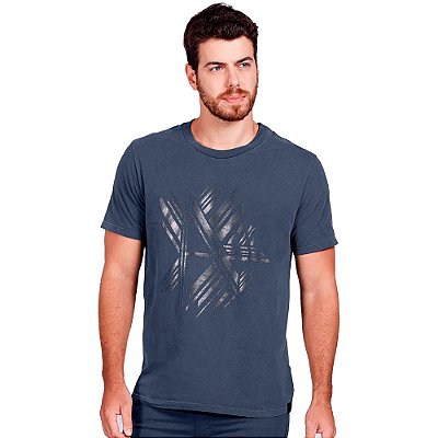 Camiseta Aramis Estampa Marinho Masculino