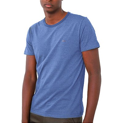 Camiseta Aramis Malha Listrada Azul Masculino