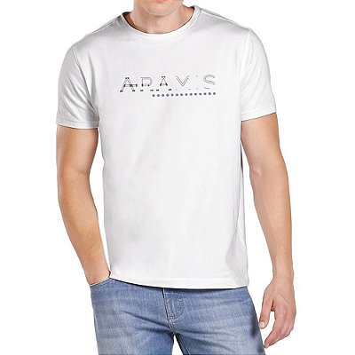 Camiseta Aramis Rebites Branco Masculino