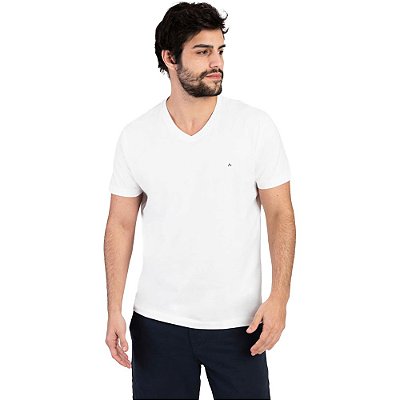 Camiseta Aramis Basic Gola V Branco Masculino