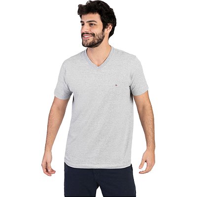 Camiseta Aramis Basic Gola V V23 Cinza Masculino