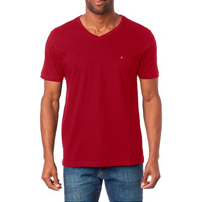 Camiseta Aramis Basica Gola V Bordô Masculino