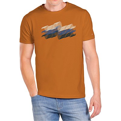 Camiseta Aramis Espirais Laranja Masculino