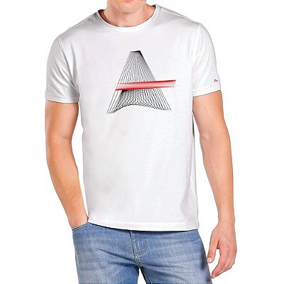 Camiseta Aramis Tridimensional Branco Masculino