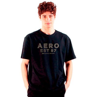 Camiseta Aéropostale Platinum Effect Preto Masculino