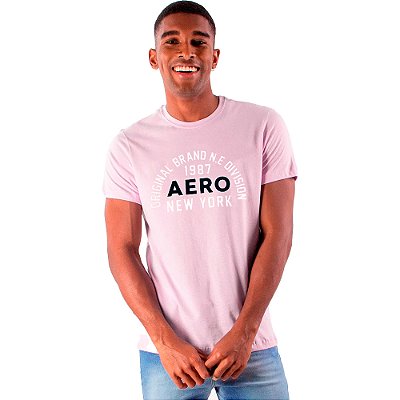 Camiseta Aéropostale Aero New York Rosa Masculino