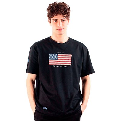Camiseta Aéropostale World Cup USA Preto Masculino