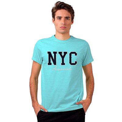 Camiseta Aéropostale NYC Big Logo Azul Masculino