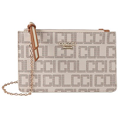 Bolsa Colcci Envelope Logomania Bege Feminino