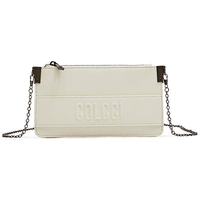 Bolsa Envelope Colcci Relevo Off White Feminino