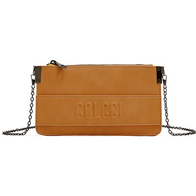 Bolsa Envelope Colcci Relevo Caramelo Feminino