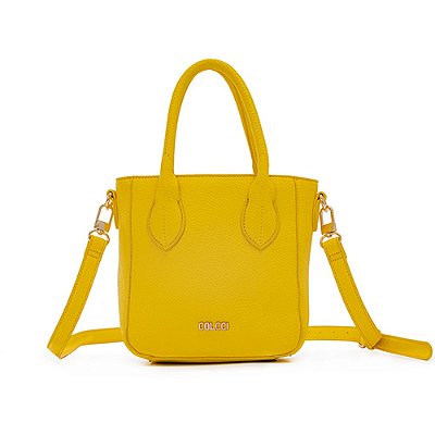Bolsa Tote Colcci Logo Metal V23 Amarelo Feminino