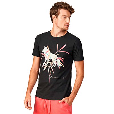 Camiseta Acostamento Wolf Travel P23 Preto Masculino