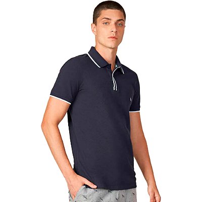 Camisa Polo Acostamento Elastano V23 Marinho Masculino