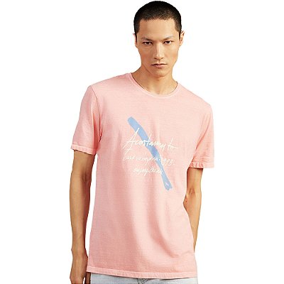 Camiseta Acostamento Wash V23 Rosa Masculino