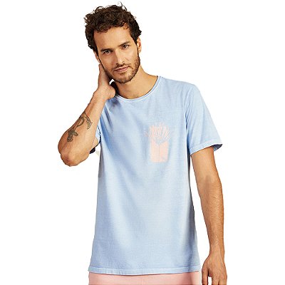 Camiseta Acostamento Wash V23V Azul Masculino