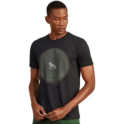 Camiseta Acostamento Wolf Circle V23 Preto Masculino