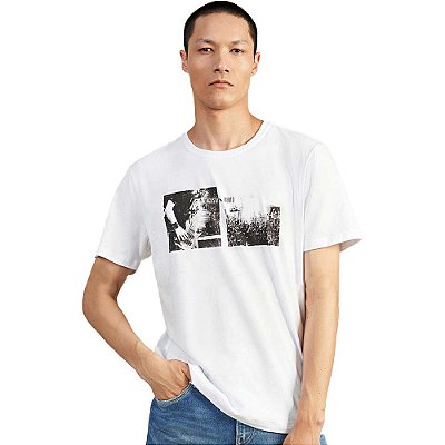 Camiseta Acostamento Guitar V23 Branco Masculino