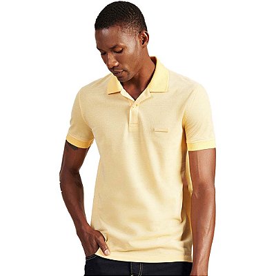 Camisa Polo Acostamento Patch V23 Amarelo Masculino