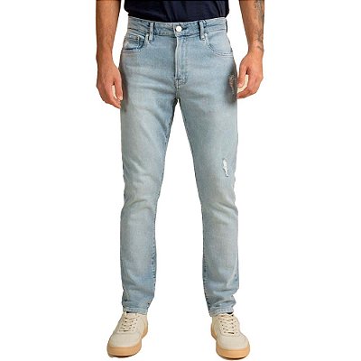 Calça Jeans Skinny Acostamento Detail V23 Azul Masculino