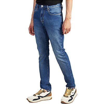 Calça Jeans Acostamento Skinny V23 Azul Masculino