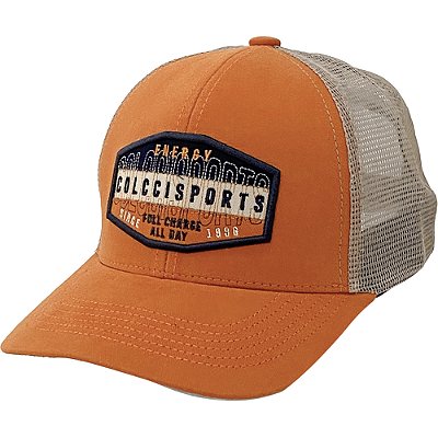 Boné Colcci Aba Curva Sports Trucker Laranja