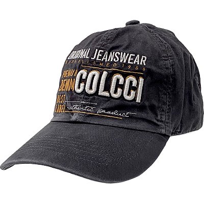 Boné Colcci Premium Denim Julia Strapback Preto Unissex