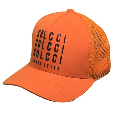 Boné Colcci Aba Curva Trucker Snapback Laranja