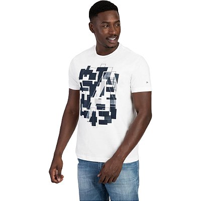 Camiseta Aramis Rectangles Branco Masculino