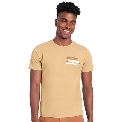 Camiseta Aramis Eco Tarjas V23 Bege Masculino