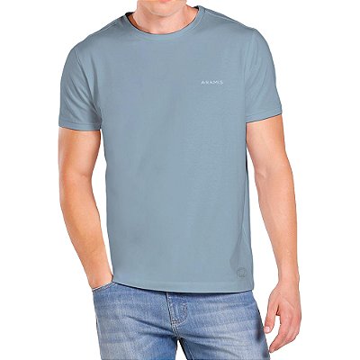 Camiseta Aramis Tingimento Eco Lisa Azul Claro Masculino