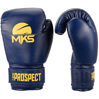 Luva de Boxe MKS Prospect Marinho e Amarelo