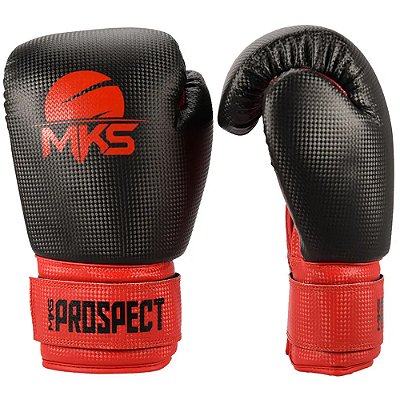 Luva de Boxe MKS Prospect Preto e Vermelho