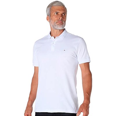 Camisa Polo Aramis Basic Piquet Branco Masculino