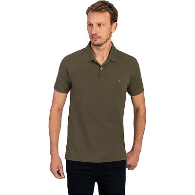 Camisa Polo Aramis Basic Piquet Verde Militar Masculino