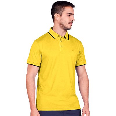 Camisa Polo Aramis Listra Classic V23 Amarelo Masculino