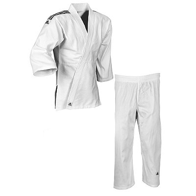 Kimono Judô Adidas Club J350 - Branco e Preto