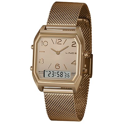 Relógio Lince Feminino Anadigi Dourado LARH118L-R2RX