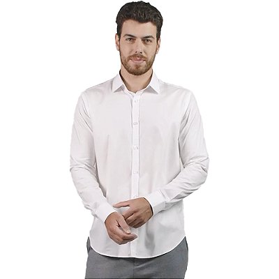 Camisa Aramis Slim Pima Cotton V23 Branco Masculino