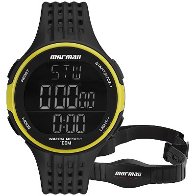 Relógio Mormaii Masculino Monitor Cardíaco Preto MO11559AA8V
