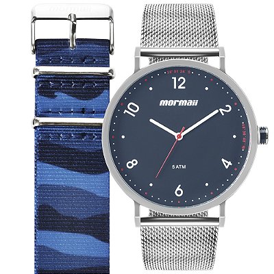 Relógio Mormaii Masculino Urban Prata MO1L32ABT1A