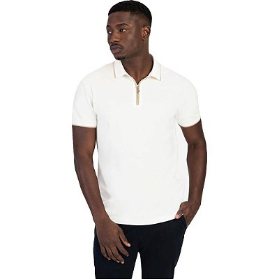Camisa Polo Aramis Zip AV23 Off White Masculino