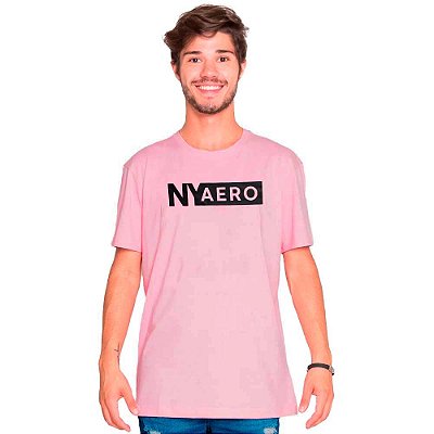 Camiseta Aéropostale NY Aero VE23 Rosa Masculino