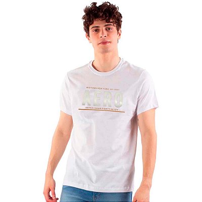 Camiseta Aéropostale Midtown VE23 Branco Masculino