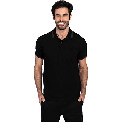 Camisa Polo Aramis Piquet Duplo Espinha V23 Preto Masculino