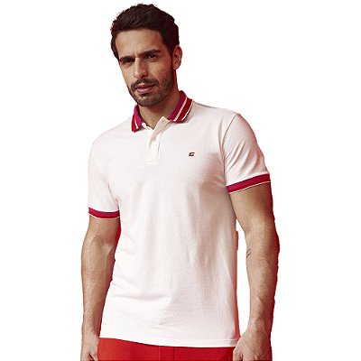 Camisa Polo Colcci Faixa AV23 Off White Masculino