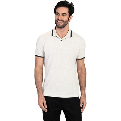 Camisa Polo Aramis Piquet Duplo Espinha V23 Off White Masculino