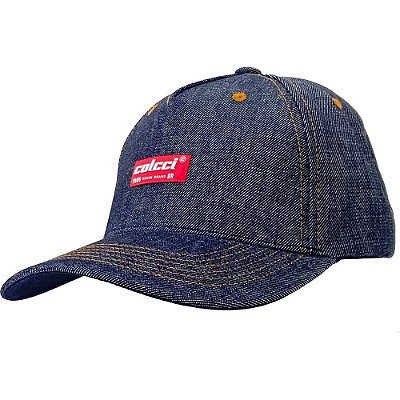 Boné Colcci Aba Curva Jeans Patch Azul